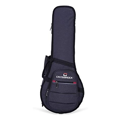 Crossrock CRSG107MAF A&F Style Mandolin Bag, 10mm Padding, Backpack Available,Dark Grey (CRSG107MAFGR) Cover