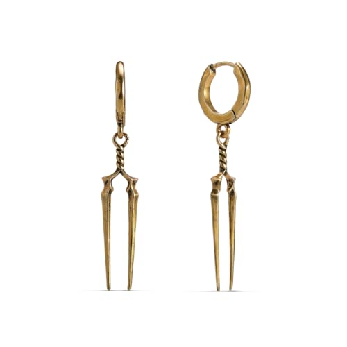 PUNKYOUTH 18G Gothic Drop Earrings for Women Dark Aesthetic Weapon Dagger Sword Cross Spine Bone Men Dangle Hoop Huggie Alternative Emo Grunge Punk Jewelry Statement Piercing Edgy Vintage Accessories