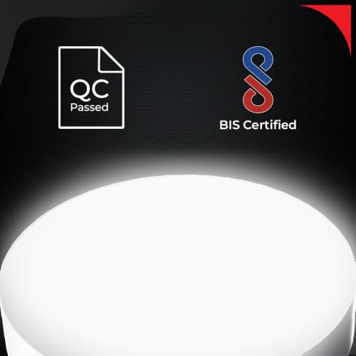 Image of Nortek Krsna LED Rimless Surface Light | Cabinet Light | Mirror, Temple Light Surface Ceiling Light Ceiling Lamp | (Natural White, Pack of 3)