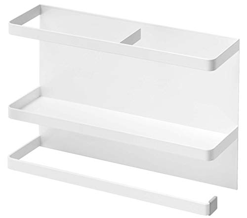 ????(Yamazaki) KT-PL L WH Magnetic Kitchen Paper & Wrap Holder, White, ?W29XD8XH20cm, wht