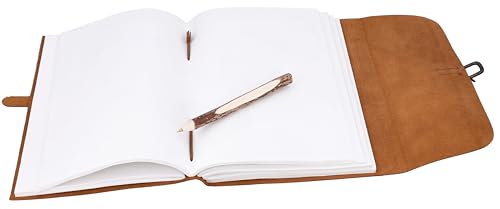 Gusti Notizbuch Leder - Tessy Notizbuch Tagebuch Vintage Braun Leder