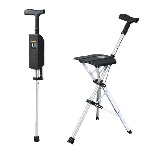 杖 ステッキチェア 折りたたみ椅子 電動 全自動 耐荷重120kg ワンタッチで変わり 軽量 USB充電式 三脚 高さ88.5cm アルミニウム ハイキング アウトドア 行列 登山 散歩 お釣り お年寄り 敬老の日 誕生日 日本語取扱説明書付き