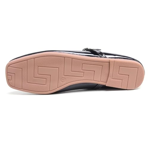 Image of LUXINYU Women's Slip on Flats,Classy Round Toe Solid Classic Mary Jane Ballet Dance Shoes Soft Comfortable PU Flat Shoes