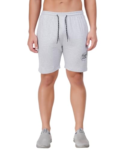 Image of LEELOUIS Men's Cotton Premium Shorts -2 Side Zipper Pockets | Idael for Gym,Travel for Daily Use
