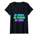 Photo Gallery donna be brave be strong be bambino distressed motivational quotes maglietta con collo a v Photo Gallery donna be brave be strong be bambino distressed motivational quotes maglietta con collo a v