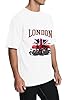 AIYINO Women's Crew Neck London T Shirt Unisex Short Sleeve Union Jack Tee Shirts Men's Casual England T Shirt for Men UK White M #5