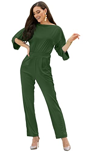 Image of KOH KOH Womens Short Sleeve Semi Formal Cocktail One Piece Jumpsuit Romper