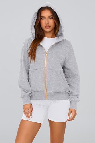 PRETTYGARDEN Hoodies for Women Sweatshirt Zip Up Hoodie Fall Fashion 2025 Trendy Long Sleeve Jackets Winter Clothing Outfits