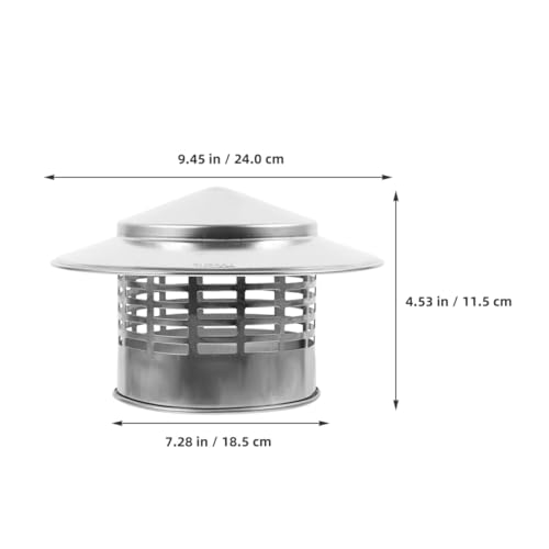 Sombrerete de chimenea de acero inoxidable para estufas y extractor de humo 8