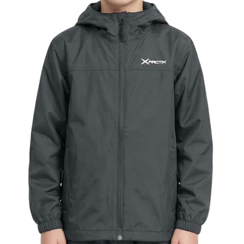 Arctix - Arctix Kid's Stream Waterproof Rain Jacket – Charcoal Wind Resistant Outerwear for Active Kids - Best Deal on Amazon