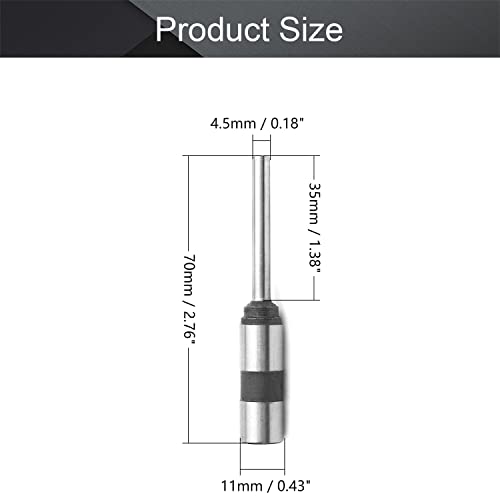 Utoolmart 4.5mm Paper Punch Drill, Straight Shank Hollow Bit Tool, for Hole Puncher Punching Machine 2Pcs