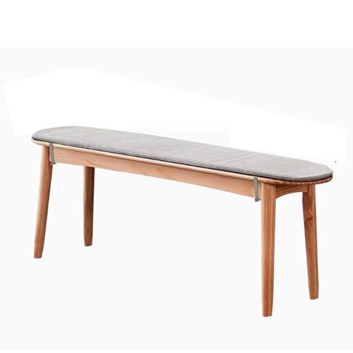 Banco de Entrada de Estilo rústico, Banco de Comedor de Madera, Banco de Extremo de Cama para Dormitorio, Banco Estrecho, Banco tapizado de Interior con cojín para Cocina, vestíbulo, Pasillo