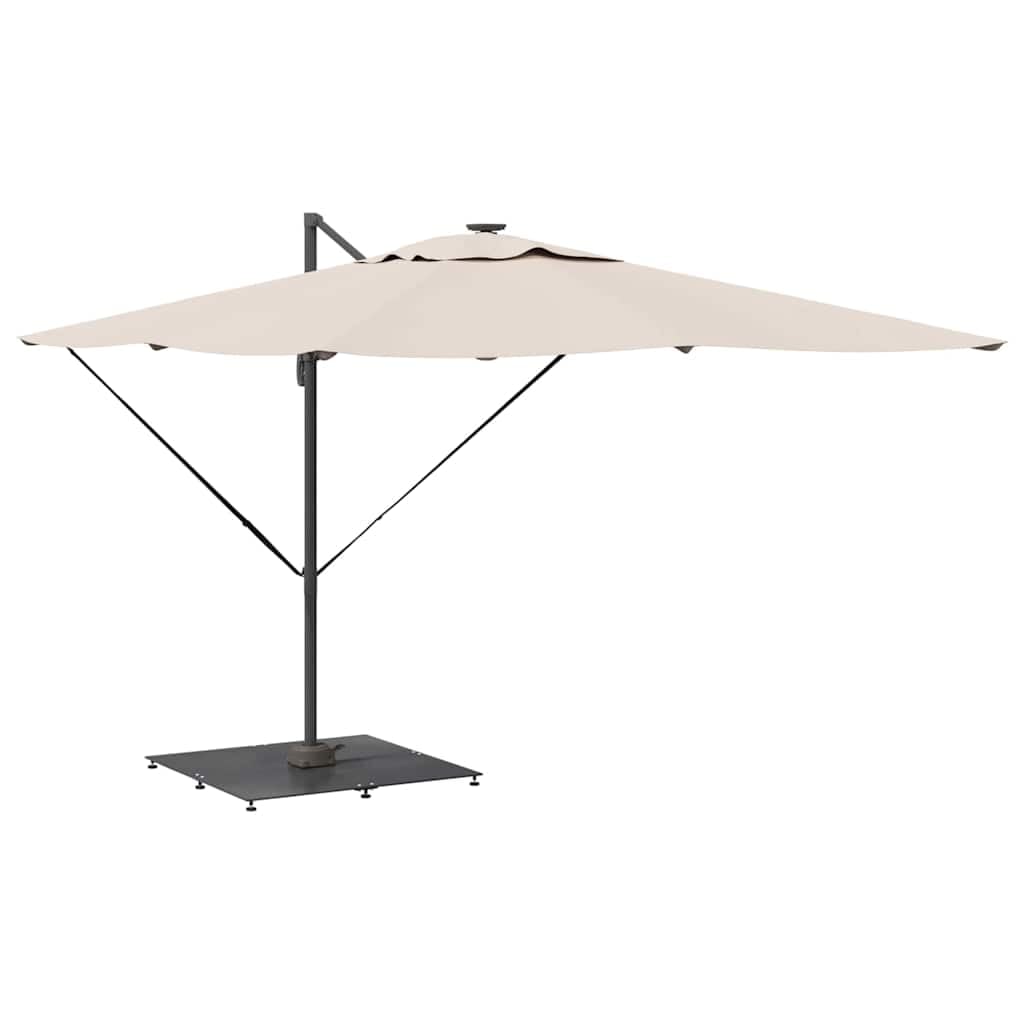Stojak na parasol przeciwsłoneczny, ciemnoszary, ze stali, 100 x 100 x 4 cm, ciężki stojak na parasole z regulowanymi nóżkami, do ogrodu, na balkon, taras, stabilna podstawa do uchwytu na