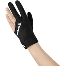 XGOPTS 3 Finger Billiards Glove Breathable Pool Cue Gloves Quick Dry Snooker Cue Sport Glove Left Hand Popular Size Adjustable Universal Show Shooter Pool Cue Snooker Gloves for Billiards Accessories