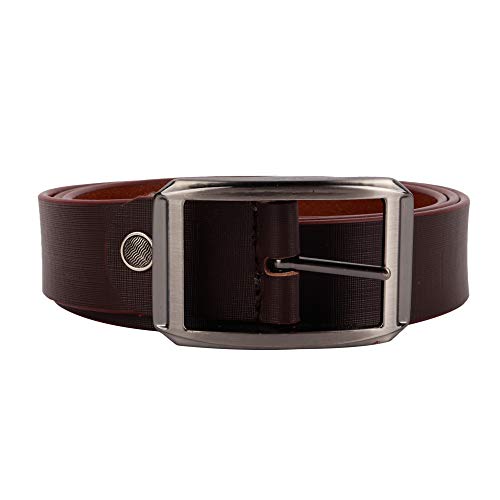Image of Men's Genuine Leather Brown Formal Belt .100% Pure Genuine Leather Guaranteed. Designer Belt for Men.