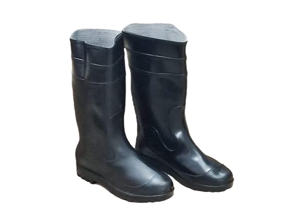 Gumboots for Men 15 Inch PVC Sole (Gumboots PVC Sole Black, Numeric_6) (B0C1NC7P9W) Amazon Price History, Amazon Price Tracker