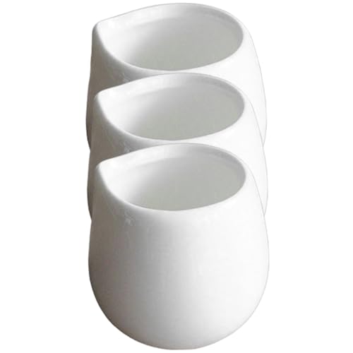 STOBAZA Small Ceramic Milk Cup Syrup Mini Pitcher Porcelain Creamer Set for Home Restaurant