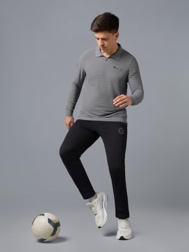 Image of TECHNOSPORT Men's Slim Fit Full Sleeve Polo T-Shirt with Collar, MATPIQ Quick Dry Moisture Wicking Polo Tee for Gym Sports Golf and Casual Wear