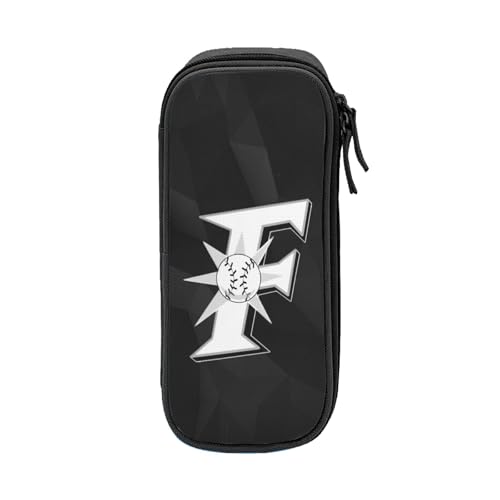 For 北海道日本ハムファイターズ ペンケース 筆箱 2層 文具ポーチ 大容量 おしゃれ 学生用 大人 通学 通勤 多機能 誕生日 Black