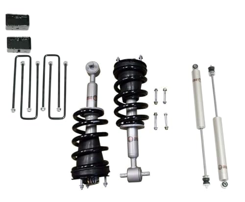 3" Lift Kit w/Front Struts, Rear Blocks, and Shocks For 07-18 Compatible with Silverado/Sierra 1500