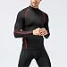 Men's Athletic Compression Shirts Long Sleeve Running Tops Football Turtle Neck Shirts Sport Baselayer Undershirt
