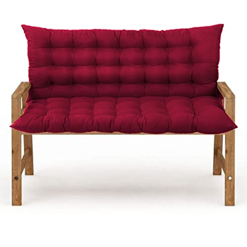 Coussin de remplacement pour balancelle épais 150x100 rouge matelas de banc de jardin 3 places