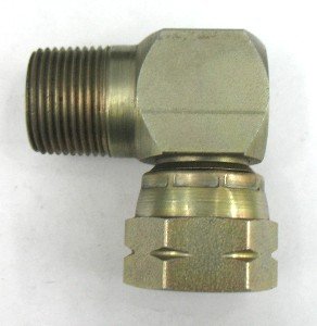 AF C5406-04-04 - 1/4 Male Pipe (.540''-18 Threads) x 1/4 Female JIC (7/16''-20 Threads) - 90° Male Swivel Elbow