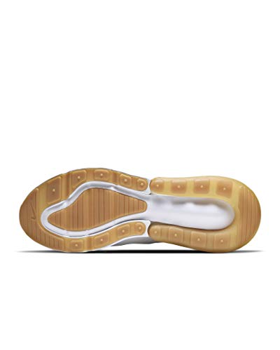 Image of Nike Men's Air Max 270 Shoes, White /Gum Light Brown /White, 14