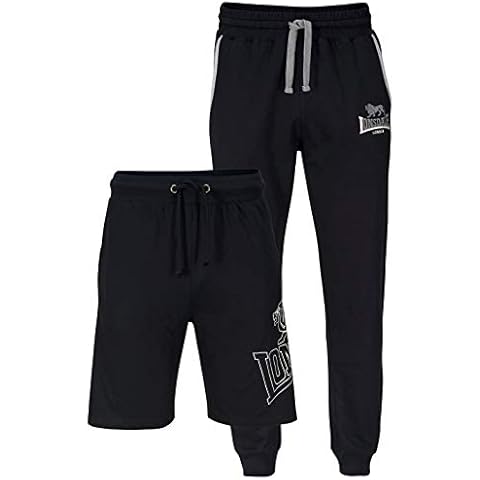 Lonsdale Men's Black Sweatpants and Shorts Set Cover