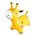 STOBOK Tramoggia Giocattolo Gonfiabile Animale Giocattolo Musica Balzo Che Salta Cavallo Bambini Bambino Cavallo Equitazione All'aperto Gioco Giocattolo Compleanno Regalo di Capodanno (Giraffa Gialla)