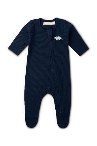 Image of monica + andy Double Zipper One Piece, 100% Organic Baby Clothes for Girls & Boys, Unisex, Preemie, Newborn & Infant Sizes