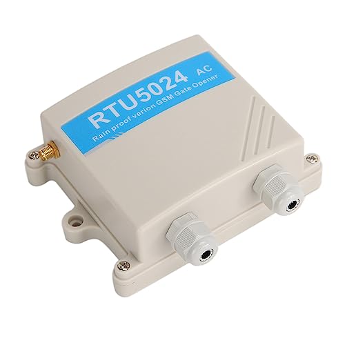 Dioche Abridor de Puerta GSM, de Entrada Remoto RTU5024, Adecuado para Puertas, Persianas, Máquinas, Control de Acceso, Equipado con NC/sin Contacto Seco 3A/240VAC, 100-240V, Soporte