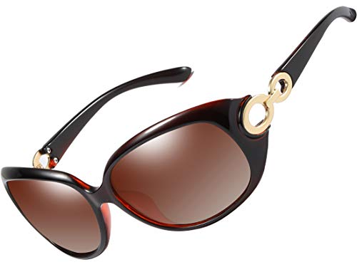 Preisvergleich Produktbild SIPLION Polarisierte Sonnenbrille Damen Klassisch Sonnenbrillen UV400 Schutz 1220 Braun