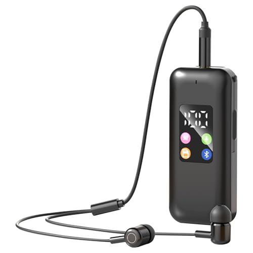 Receptor Bluetooth 5.4 con clip, mini adaptador de audio inalámbrico de 3.5 mm, manos libres, receptor de audio estéreo Bluetooth para auriculares con cable, altavoz, hogar, coche, tarjeta TF (negro)