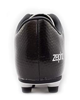zephz Wide Traxx Soccer Cleat, White/Black, Adult 10.5