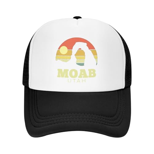 Moab Utah Vintage Sunset Trucker Hat Snapback Mesh Baseball Cap Unisex2
