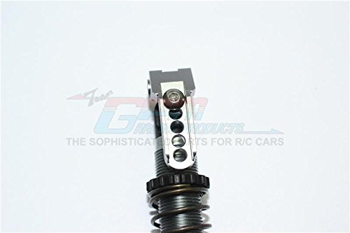 GPM For Traxxas TRX-4 Trail Defender Crawler Upgrade Parts Aluminum Adjustable Front And Rear Damper Mount - 4Pc Set Black