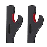 GUIIYLGG Sword Holder Katana Wall Mount 1-Pair Velvet Padded Adjustable Hook Display Stand Samurai Sword Hanger lightsaber Demon Black