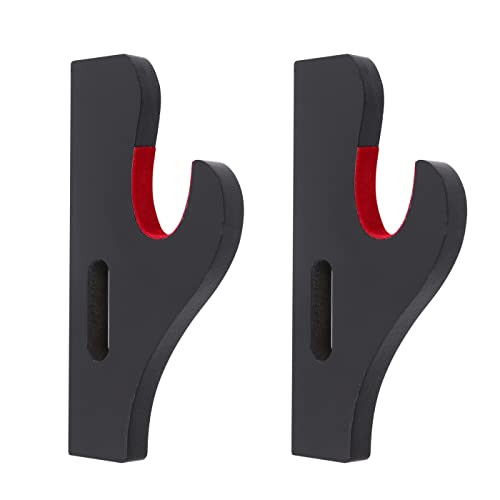 GUIIYLGG Sword Holder Katana Wall Mount 1-Pair Velvet Padded Adjustable Hook Display Stand Samurai Sword Hanger lightsaber Demon Black