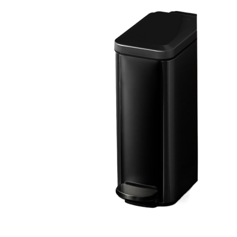Contenedor de residuos Cubo De Basura De Acero Inoxidable Con Pedal Para Cocina, Cubo De Basura De Metal Estrecho, Impermeable, Cesta De Papel Para