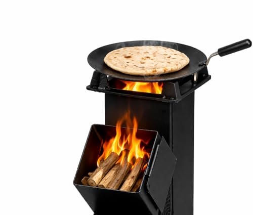 MEEJON Biomass Rocket Stove with Electric Blower Fan - Image 4