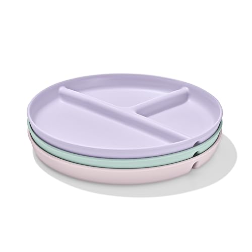 OXO Tot Stackable Divided Plates Set - 3pk - Light