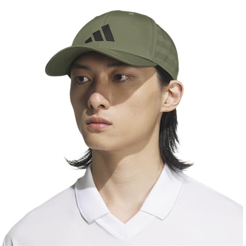 adidas Herren Gameday Stretch Fit, Fitted Baseball Caps for Men, Flexible Athletic Sports Cap Baseballkappe, Olive Strata Green/Black/4.0… – Ansicht 5