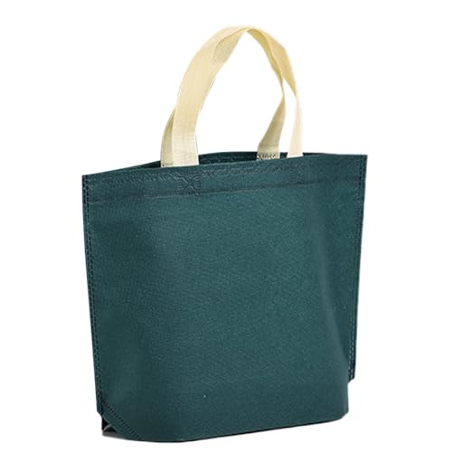 Ruwshuuk Bolsas no tejidas, reutilizables, de tela no tejida, paquete de gran capacidad para cocina, picnic, viajes, playa, escuela, fiesta, compras, Verde, Refer to description