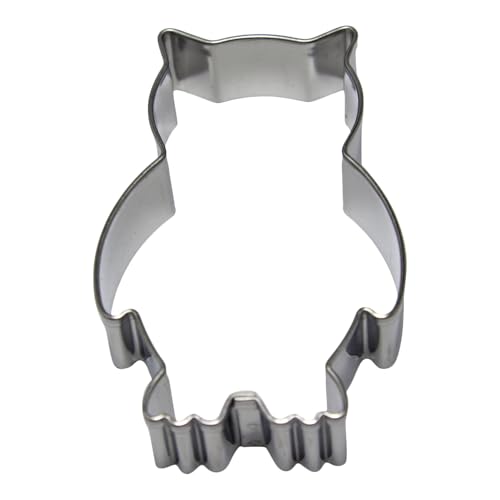 BekkiB - Cortador de galletas 'Búho' - aprox. 6 x 4,2 cm - Molde de acero inoxidable apto para lavavajillas - Para hornear galletas - 7801
