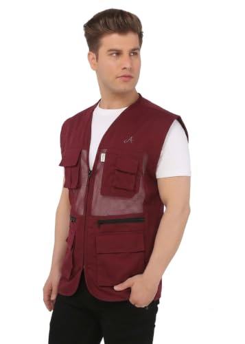 Image of ASHDAN Photographer Durable Vest. Sleeveless Regular Size Outdoor Expedition Jacket. Netted Ventilation