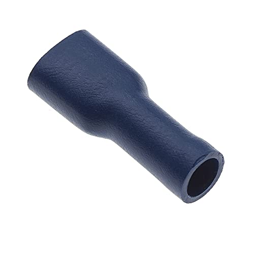 Bornes à sertir femelles, 100 pièces – 6,3 mm, 16 A, 16-14 AWG, bleu, connecteurs à bêche isolés en nylon, borne électrique à déconnexion rapide pour câbles de 1,5 à 2,5 mm2