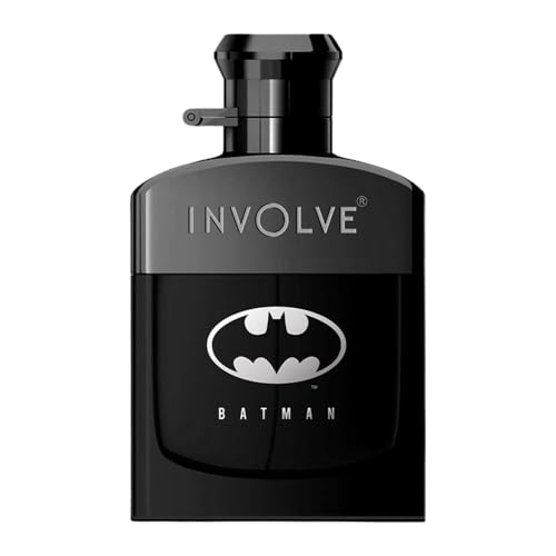 Image of Involve Your Senses Batman Car Perfume Spray with 3 Hanging Cards | DC OFFICIAL MERCHANDISE from Warner Bros | Strong Aquatic Notes - WBSPRO1-50ml | Car Freshener | batman car accessories