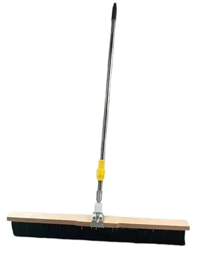 Escoba Profesional Para Acabado De Hormigón, 91 Cm, Regulable En Ángulo, Con Mango Telescópico Ajustable De 2 M. Cepillo Broom