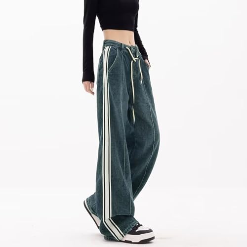 Vintage Jeans for Women Y2K Baggy Jeans High Waist Boyfriend Pants Wide Leg Denim Pants Hiphop Streetwear Teen Girls2